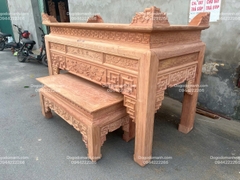 Án Gian Thờ Triện Sen Gỗ Hương Đá