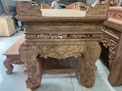 Sập thờ mẫu hoa sen gỗ hương đá . 