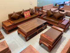 Bộ bàn ghế sofa đùi gà góc gỗ hương đá