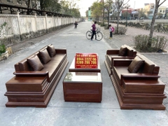 Bộ Sofa Quây Pháo Cánh Tiên Đối Gỗ Hương Đá hàng siêu víp k4 ván 2p