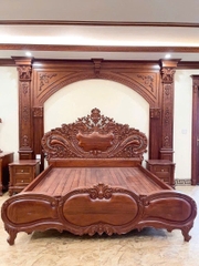 Giường Hoàng Gia Víp 3 Gỗ Gõ Đỏ