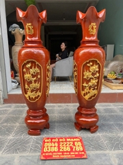Lục bình dát vàng , đục kênh bong gia công bằng tay