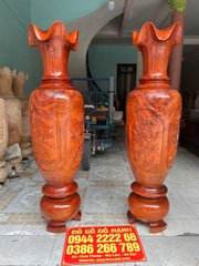 Lục Bình Tứ Quý Gỗ Xà Cừ