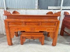 Án Gian Thờ Trơn Chữ Thọ Gỗ Hương Đá