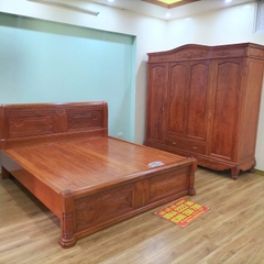 Giường Chữ X Gỗ Hương Đá
