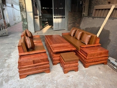 Bộ Sofa Quây Pháo Đối Cánh Tiên Gỗ Hương K3 ván 1p5