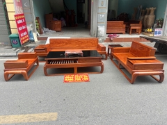 Bộ bàn ghế sofa đùi gà góc gỗ hương đá
