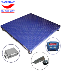 Cân sàn điện tử 1 tấn sử dụng đầu cân XK3118T1