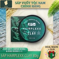 Sáp vuốt tóc HAIRPLEXX CLAY (cho tóc dày cứng) - Giữ Nếp Mạnh Mẽ & Không Bóng 80g (2.7 oz) | TAGO