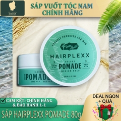 Pomade HAIRPLEXX (Water base) gốc Nước - Shine Smooth & Moderate Hold, Paraben Free 80g (2.7 oz) | TAGO