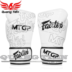 Găng tay boxing BGV Fairtex X MTGP Black Velcro trắng