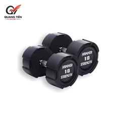 Tạ Tay Bọc Cao Su HAMMER Strength – Chống Rơi Vỡ, Tay Cầm Inox Chống Trượt (giá 1 quả)