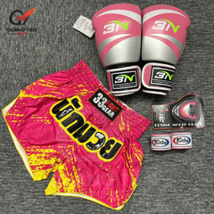 Combo Boxing/Muay Thái 4 món Cho Người Mới & Người Tập Lâu Năm - Hồng