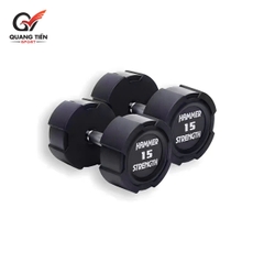 Tạ Tay Bọc Cao Su HAMMER Strength – Chống Rơi Vỡ, Tay Cầm Inox Chống Trượt (giá 1 quả)