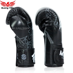 Găng tay boxing BGV Fairtex X MTGP Black Velcro xanh
