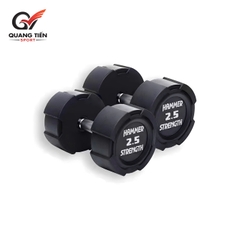 Tạ Tay Bọc Cao Su HAMMER Strength – Chống Rơi Vỡ, Tay Cầm Inox Chống Trượt (giá 1 quả)