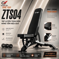 Ghế Tập Gym Đa Năng V-TAP ZTS04, Ghế Tập Tạ Chịu Lực 300kg Hộp Thép Dày 2mm (Bảo Hành 24 Tháng)