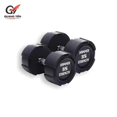 Tạ Tay Bọc Cao Su HAMMER Strength – Chống Rơi Vỡ, Tay Cầm Inox Chống Trượt (giá 1 quả)