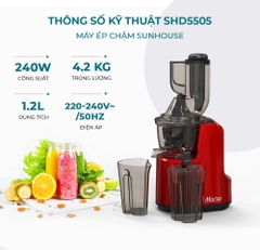 Máy ép chậm Sunhouse Mama SHD5505
