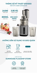Máy ép chậm Sunhouse SHD5503