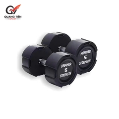 Tạ Tay Bọc Cao Su HAMMER Strength – Chống Rơi Vỡ, Tay Cầm Inox Chống Trượt (giá 1 quả)