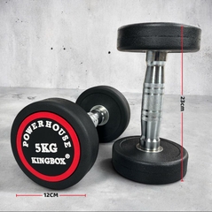 Tạ tay đơn Gang bọc cao su Kingbox – Cân nặng từ 2.5kg đến 25kg ( giá 1 chiếc )