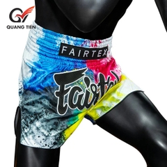 Quần Fairtex Muay Thai Shorts - BS1937 White Acid Jazz chính hãng Thái Lan