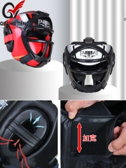 Mũ Bảo vệ đầu Boxing MMA Sanda cao cấp TAEBEAT có mặt nạ ( gọng)