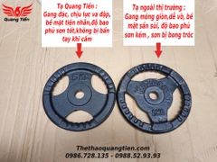 Tạ bánh gang 5 kg, miếng tạ gang 5 kg , đĩa tạ gang 5kg 3 cánh QT08