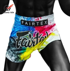 Quần Fairtex Muay Thai Shorts - BS1937 White Acid Jazz chính hãng Thái Lan