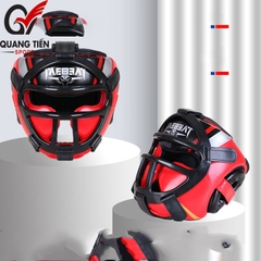 Mũ Bảo vệ đầu Boxing MMA Sanda cao cấp TAEBEAT có mặt nạ ( gọng)