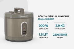 Nồi cơm điện 1.8L Sunhouse SHD8631