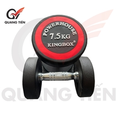 Tạ Tay đơn thép bọc cao su 7.5kg Kingbox