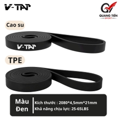 Dây Kháng Lực, Dây Cao Su Đàn Hồi, Powerband, Trợ Lực, Gym, Yoga, Boxing, Bóng Đá, Tập Thể Lực V-TAP Chính Hãng
