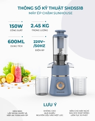 Máy ép chậm Sunhouse SHD5518