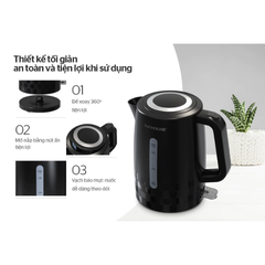 Ấm siêu tốc nhựa 1.7L Sunhouse SHD1306