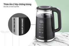 Ấm siêu tốc thủy tinh 1.7L Sunhouse Mama SHD1333