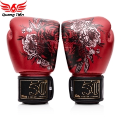 Găng Tay đấm bốc màu đỏ kim loại BGV Fairtex Golden Jubilee