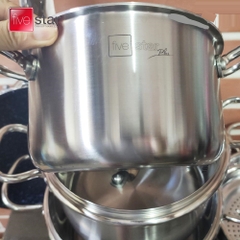 Bộ nồi xửng và chảo chống dính Inox 304 Fivestar Plus FPB5006 thân đúc đáy liền 5 món