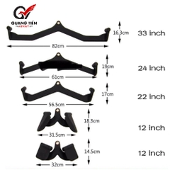 Bộ Power Grip 5 thanh kéo lưng xô kéo row, lat pull down nhập khẩu