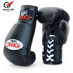 Găng Boxing YOKKAO Matrix Lace Up Buộc Dây – Black