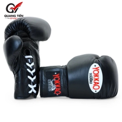 Găng Boxing YOKKAO Matrix Lace Up Buộc Dây – Black