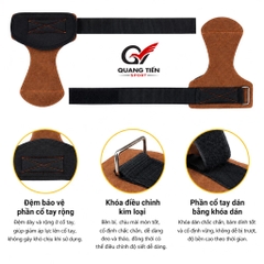 Găng Tay Tập Gym, Dây Kéo Lưng Lifting Straps V-TAP Chính Hãng