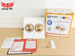 Đèn sưởi 2 bóng Kottmann âm trần K9R (có điều khiển từ xa) - Chính Hãng