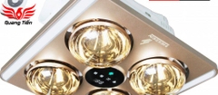 Đèn sưởi nhà tắm 4 bóng âm trần LED HE9 (Điều khiển từ xa) - Chính Hãng