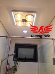 Đèn sưởi nhà tắm 4 bóng âm trần Kohn BU06GR (Có điều khiển từ xa)
