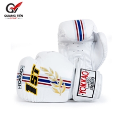 Găng Boxing YOKKAO FYGL-80-4 First At The Race – White