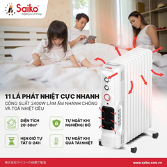 Máy sưởi dầu Sailko OR-8213T 13 thanh và OR-8211T 11 thanh
