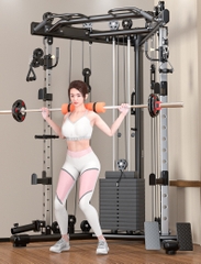 Giàn tập đa năng chữ V JL021 + 140KG tạ kéo xô