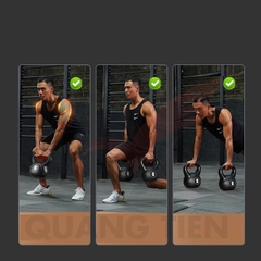 Tạ ấm, tạ chuông bê tông vỏ nhựa PE từ 2kg – 12kg,Dụng Cụ Tập Gym Tập Mông Đùi Gym Thể Dục Tại Nhà